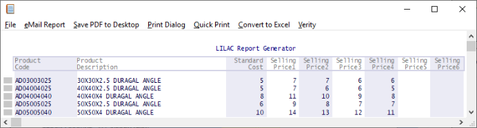Report Generator Report Definition