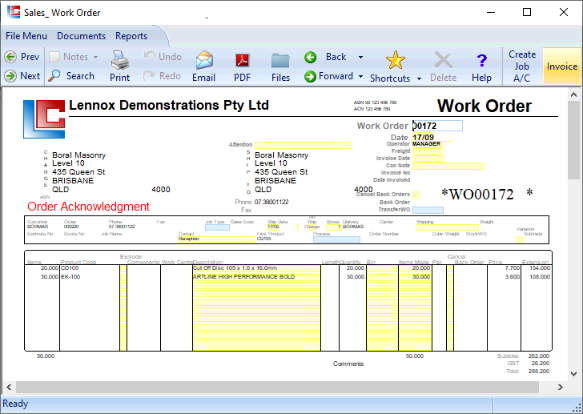 Sales Order Labore Sales Order
