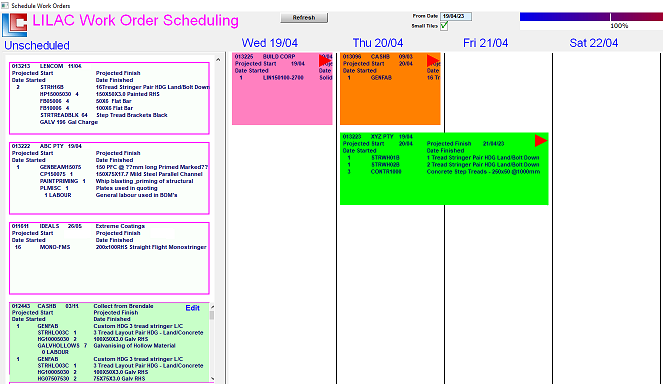 Work Order Display Sales Work Order