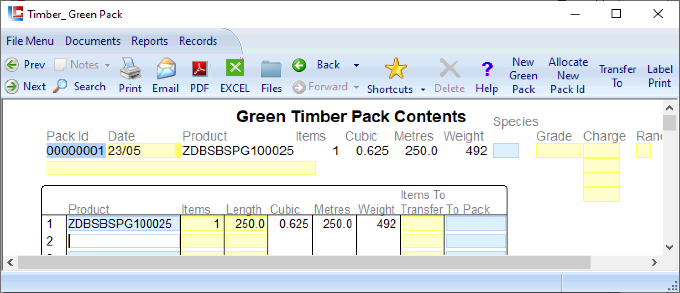 Timber Pack1980 Timber Green Pack